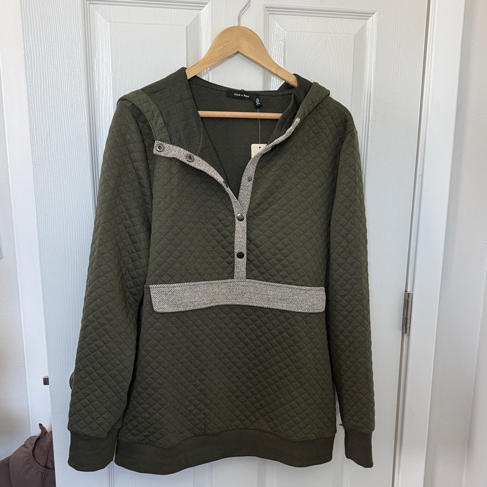 Doe & Rae Olive Green Quilted Jacket